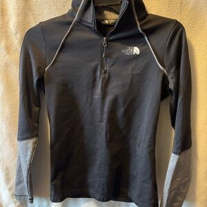 The North Face Black Half-Zip Pullover with Gray Trim